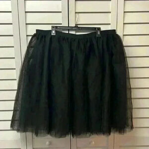 Lane Bryant Black Layered Tulle Tutu Skirt Size 22/24